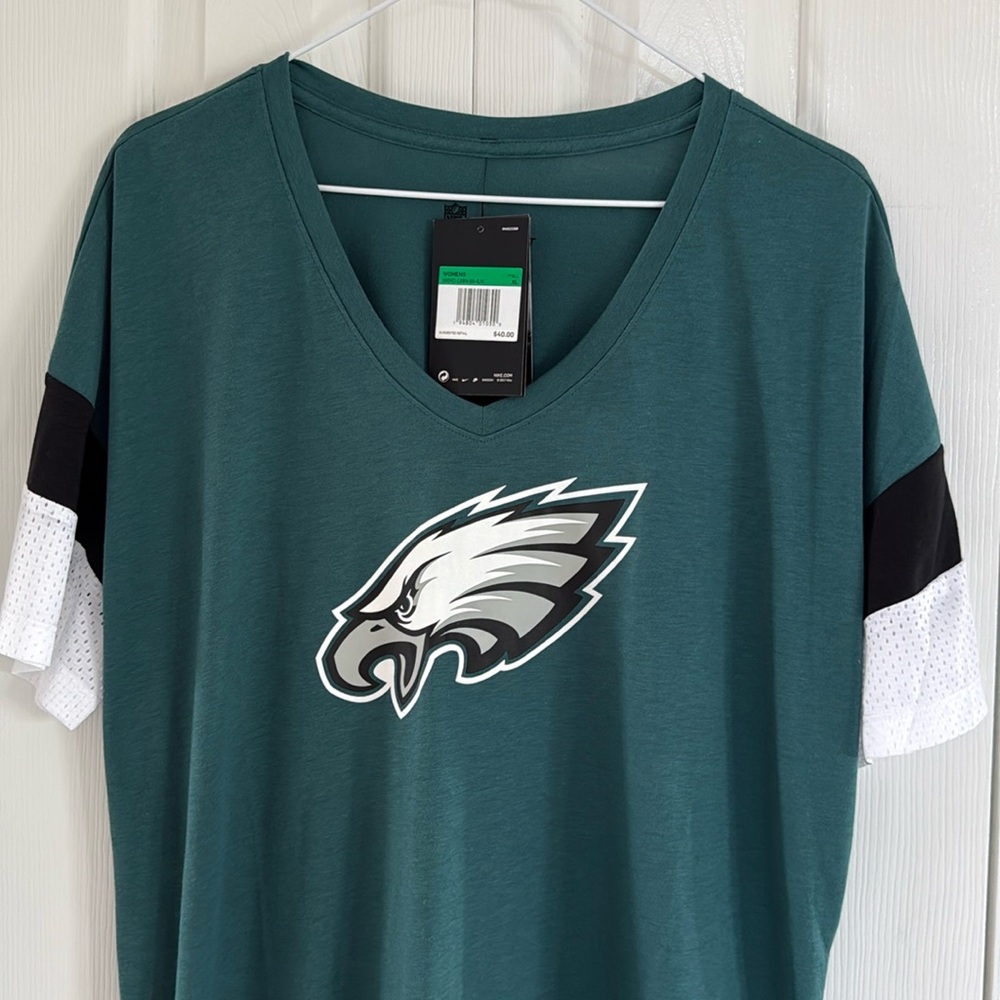 NWT Philadelphia Eagles Women's NFL Nike Dri-Fit Short Sleeve Tee - Size XL - Picture 2 of 9